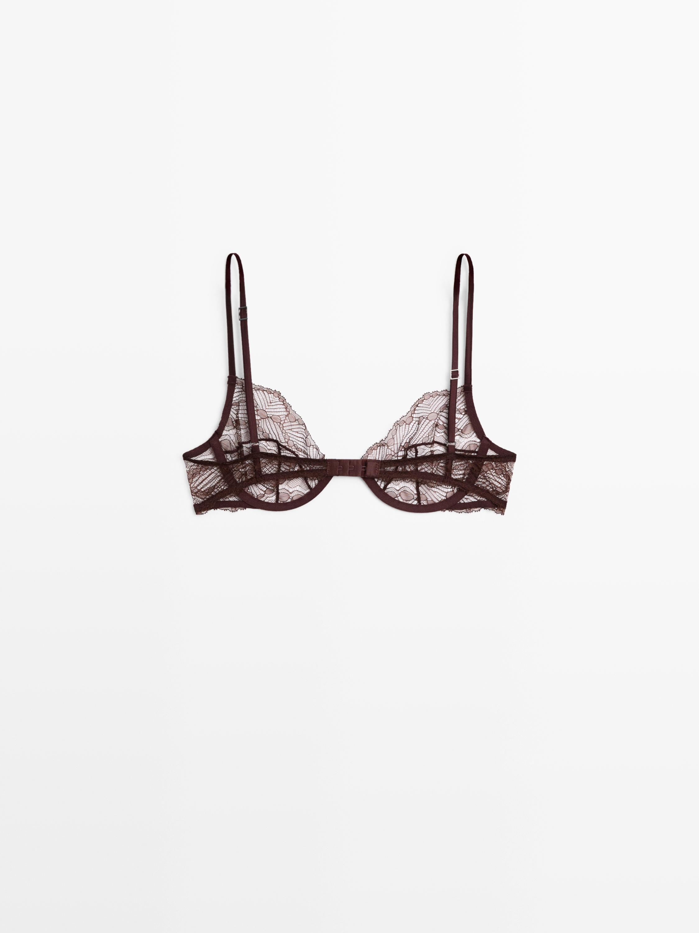 Soutien-gorge à armatures en dentelle ondulée